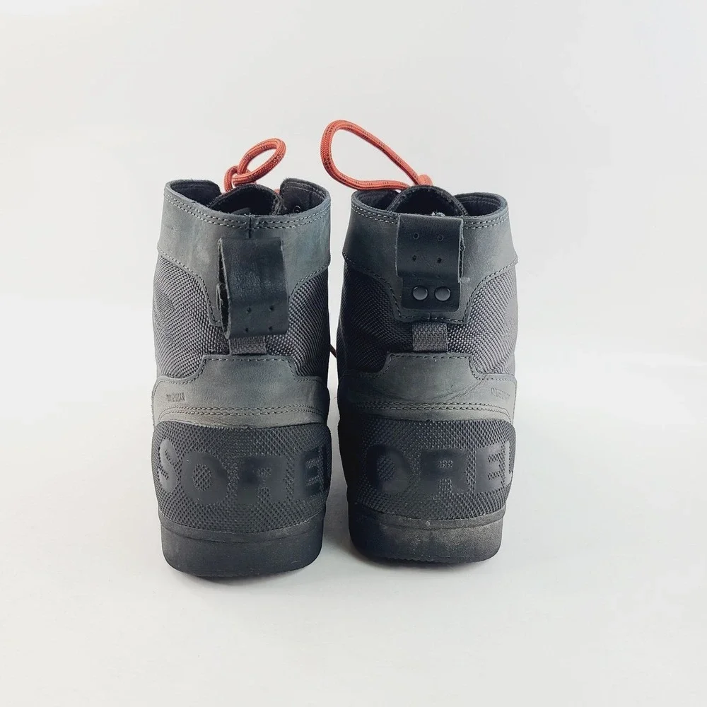 Sorel Lace Up Round Toe Hiking Boot/ Utility Boots Men Size 10 Gray Black Orange